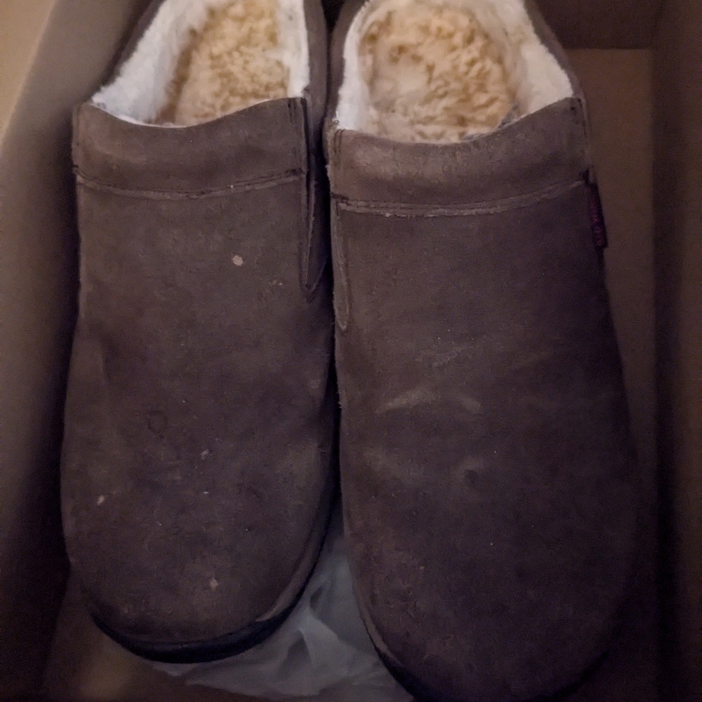 Men's Brown Suede Slip-On Slippers Red Wing Size 13